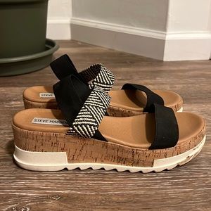 Steve Madden Kabel Wedge Sandal Elastic Slingback